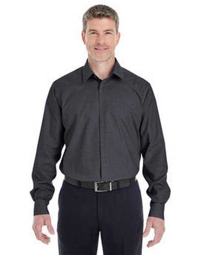 Devon & Jones DG532 Men's Crown Woven Collection RoyalDobby Shirt - Black - HIT a Double