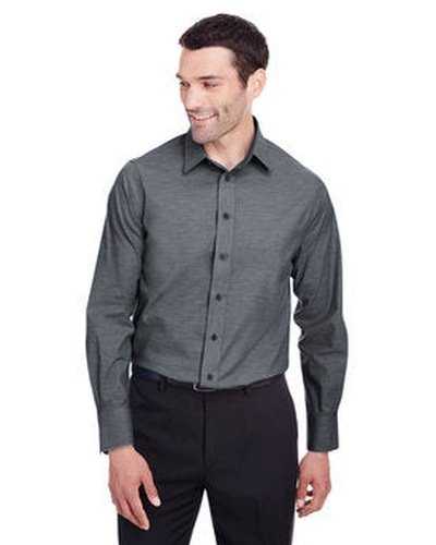 Devon & Jones DG562 Men's Crown Collection Stretch Pinpoint Chambray Shirt - Black - HIT a Double