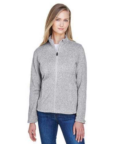 Devon & Jones DG793W Ladies' Bristol Full-Zip Sweater Fleece Jacket - Gray Heather - HIT a Double