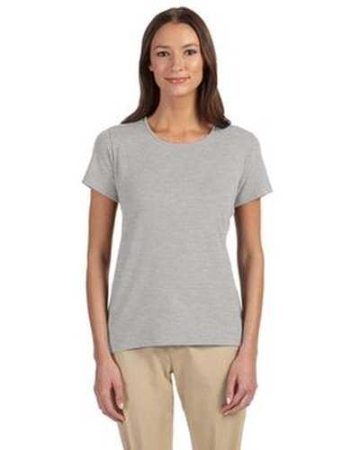 Devon & Jones DP182W Ladies' Perfect Fit Shell T-Shirt - Gray Heather - HIT a Double