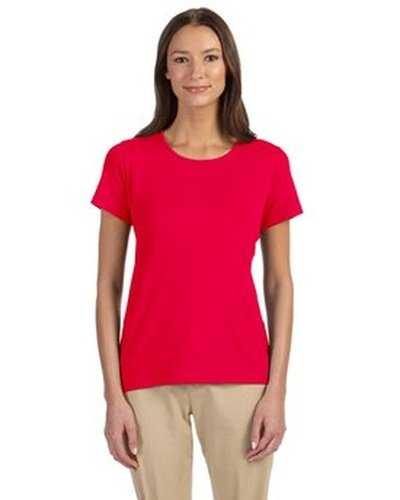 Devon &amp; Jones DP182W Ladies&#39; Perfect Fit Shell T-Shirt - Red - HIT a Double