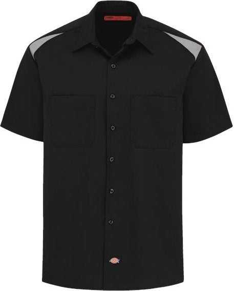 Dickies 05L Short Sleeve Performance Team Shirt - Long Sizes - Black/ Smoke - HIT a Double - 1