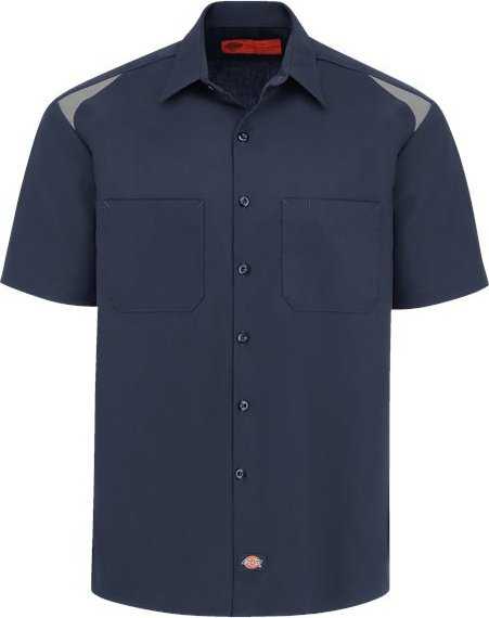 Dickies 05L Short Sleeve Performance Team Shirt - Long Sizes - Dark Navy/ Smoke - HIT a Double - 1