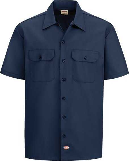 Dickies 2574 Short Sleeve Work Shirt - Navy - HIT a Double - 1