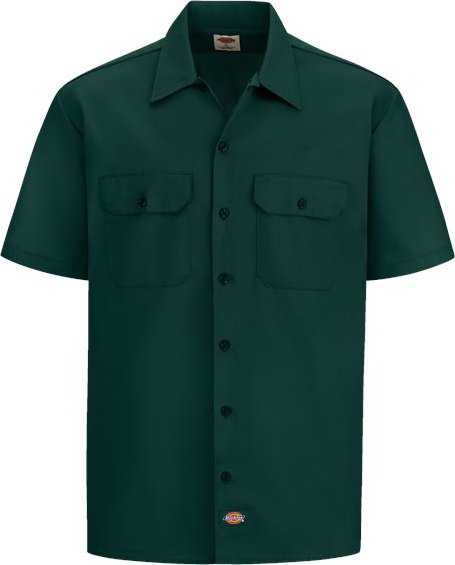 Dickies 2574L Short Sleeve Work Shirt - Long Sizes - Hunter Green - HIT a Double - 1