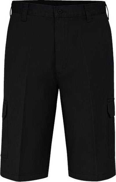 Dickies 4321EXT Twill Cargo Shorts - Extended Sizes - Rinsed Black