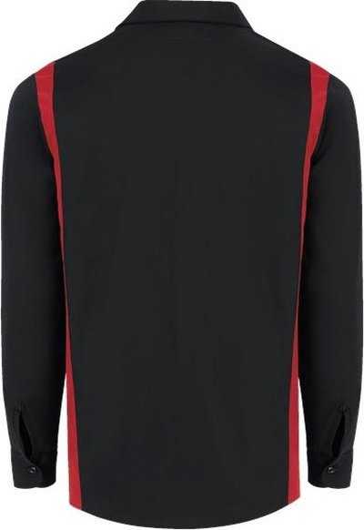 Dickies 5524L Industrial Colorblocked Long Sleeve Shirt - Long Sizes - Black/ English Red - HIT a Double - 2