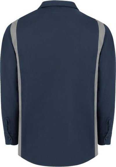Dickies 5524L Industrial Colorblocked Long Sleeve Shirt - Long Sizes - Dark Navy/ Smoke - HIT a Double - 2