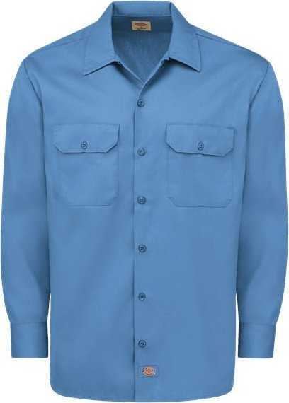 Dickies 5574L Long Sleeve Work Shirt - Long Sizes - Gulf Blue - HIT a Double - 1