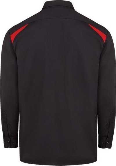 Dickies 6605L Long Sleeve Performance Team Shirt - Long Sizes - Black/ English Red - HIT a Double - 2