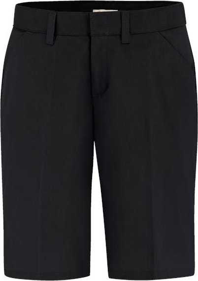 Dickies FR22 Women&#39;s Flat Front Shorts - Black - HIT a Double - 1