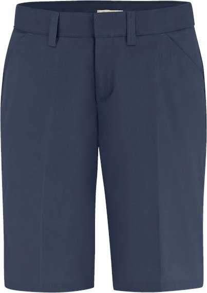 Dickies FR22 Women&#39;s Flat Front Shorts - Dark Navy - HIT a Double - 1