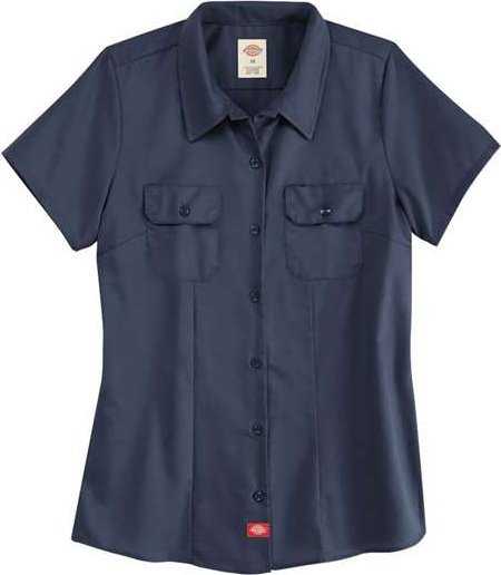 Dickies FS57 Women&#39;s Short Sleeve Work Shirt - Dark Navy - HIT a Double - 1