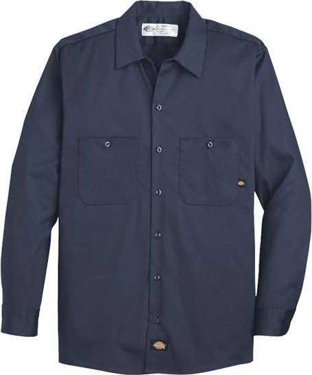 Dickies L307 Industrial Cotton Long Sleeve Work Shirt - Dark Navy - HIT a Double - 1