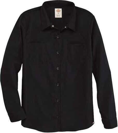 Dickies L5350 Women&#39;s Long Sleeve Industrial Work Shirt - Black - HIT a Double - 1