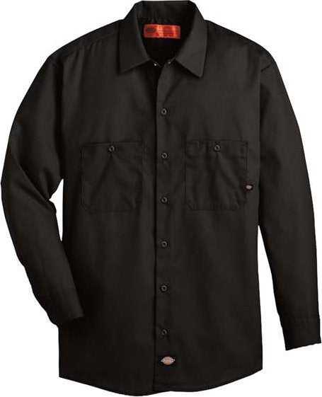 Dickies L535L Industrial Long Sleeve Work Shirt - Long Sizes - Black - HIT a Double - 1