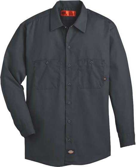Dickies L535L Industrial Long Sleeve Work Shirt - Long Sizes - Dark Charcoal - HIT a Double - 1