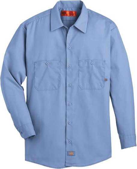 Dickies L535L Industrial Long Sleeve Work Shirt - Long Sizes - Light Blue - HIT a Double - 1