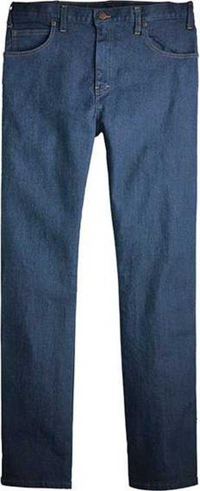 Dickies LD21ODD Industrial 5-Pocket Flex Jeans - Odd Sizes - Rinsed Indigo Blue - 34I - HIT a Double - 1