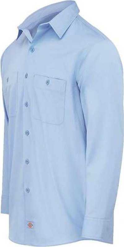Dickies LL51L Industrial Worktech Ventilated Long Sleeve Work Shirt - Long Sizes - Light Blue - HIT a Double - 2