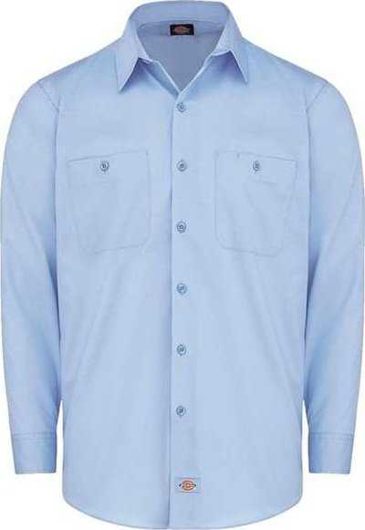 Dickies LL51L Industrial Worktech Ventilated Long Sleeve Work Shirt - Long Sizes - Light Blue - HIT a Double - 1