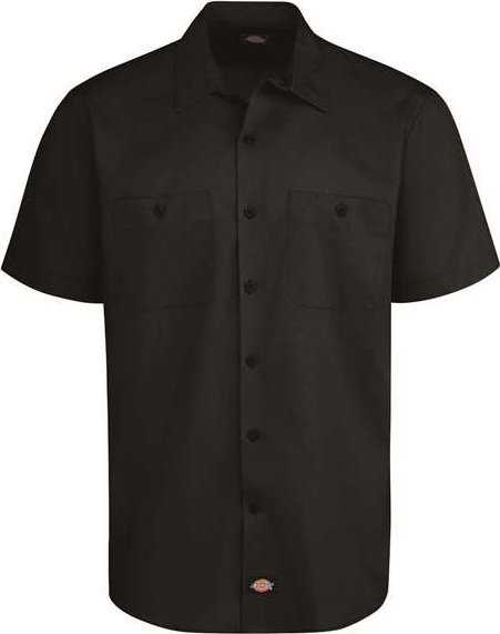 Dickies LS51L Industrial Worktech Ventilated Short Sleeve Work Shirt - Long Sizes - Black - HIT a Double - 1