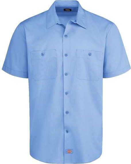 Dickies LS51L Industrial Worktech Ventilated Short Sleeve Work Shirt - Long Sizes - Light Blue - HIT a Double - 1