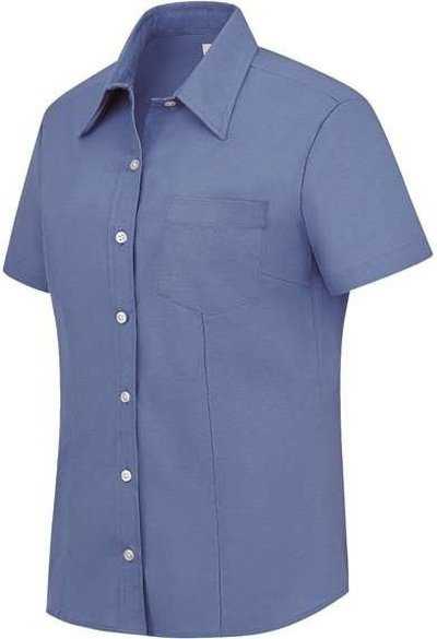 Dickies S254 Women&#39;s Short Sleeve Stretch Oxford Shirt - French Blue - HIT a Double - 2