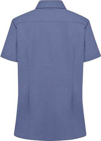 Dickies S254 Women&#39;s Short Sleeve Stretch Oxford Shirt - French Blue - HIT a Double - 3