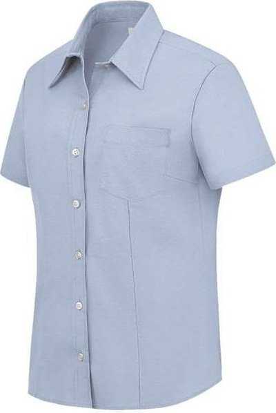Dickies S254 Women&#39;s Short Sleeve Stretch Oxford Shirt - Light Blue - HIT a Double - 2
