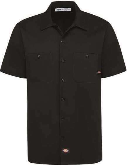 Dickies S307 Industrial Short Sleeve Cotton Work Shirt - Black - HIT a Double - 1