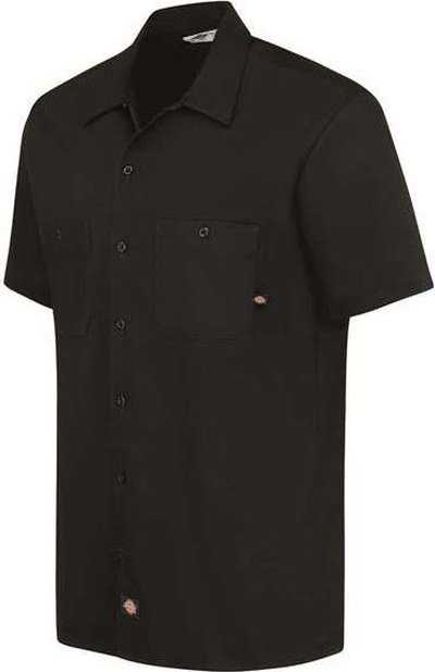 Dickies S307 Industrial Short Sleeve Cotton Work Shirt - Black - HIT a Double - 2