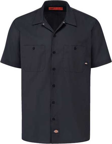 Dickies S535L Industrial Short Sleeve Work Shirt - Long Sizes - Black - HIT a Double - 1