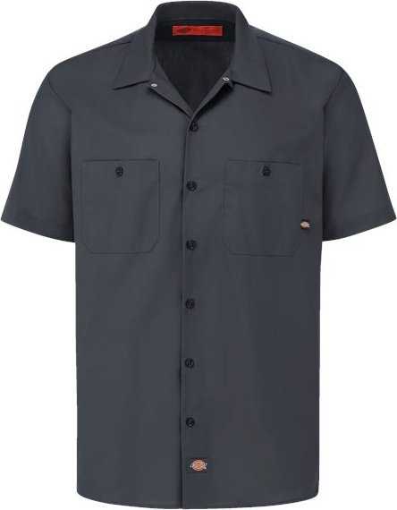 Dickies S535L Industrial Short Sleeve Work Shirt - Long Sizes - Dark Charcoal - HIT a Double - 1