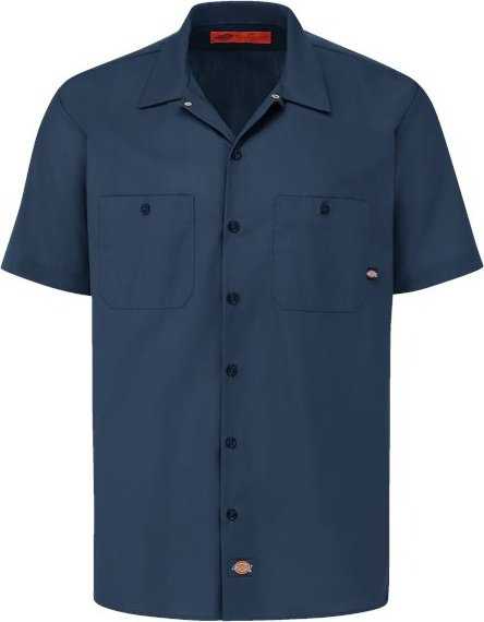 Dickies S535L Industrial Short Sleeve Work Shirt - Long Sizes - Dark Navy - HIT a Double - 1