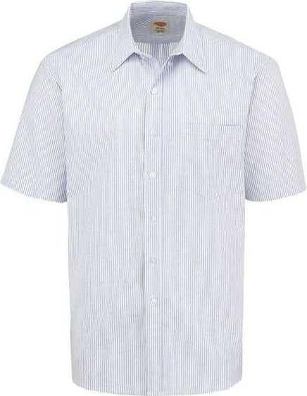 Dickies SSS46 Short Sleeve Oxford Shirt - Blue/ White Stripe - HIT a Double - 1