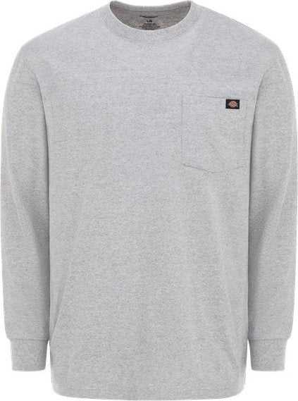 Dickies WL50 Traditional Heavyweight Long Sleeve T-Shirt - Heather Gray - HIT a Double - 1