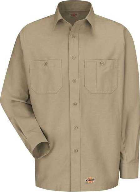 Dickies WS10 Long Sleeve Work Shirt - Khaki - HIT a Double - 1