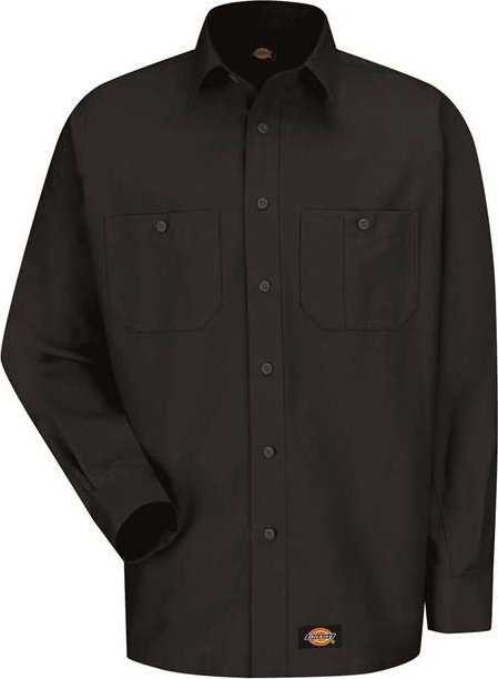 Dickies WS10T Long Sleeve Work Shirt Tall Sizes - Black - HIT a Double - 1