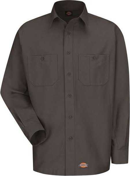 Dickies WS10T Long Sleeve Work Shirt Tall Sizes - Charcoal - HIT a Double - 1