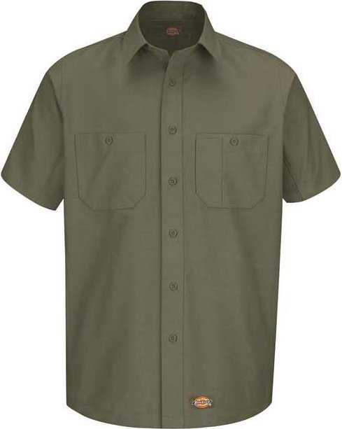 Dickies WS20 Short Sleeve Work Shirt - Olive Green - HIT a Double - 1