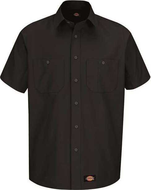 Dickies WS20T Short Sleeve Work Shirt Tall Sizes - Black - HIT a Double - 1