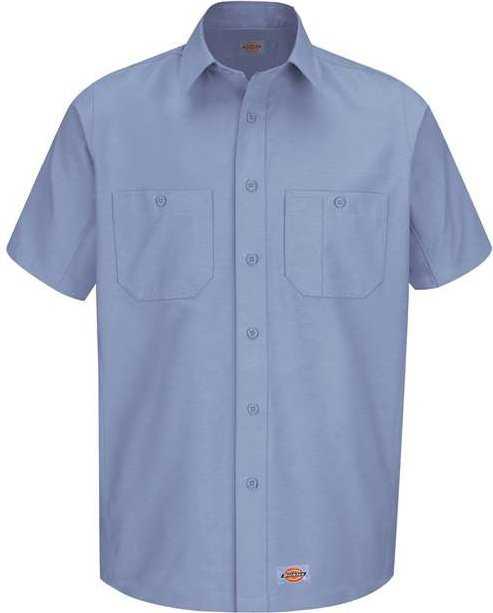 Dickies WS20T Short Sleeve Work Shirt Tall Sizes - Light Blue - HIT a Double - 1