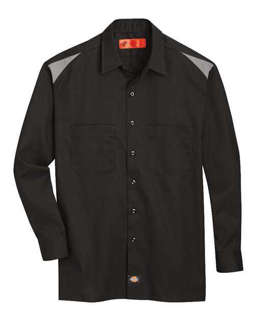 Dickies 6605 Long Sleeve Performance Team Shirt - Black Smoke - HIT a Double