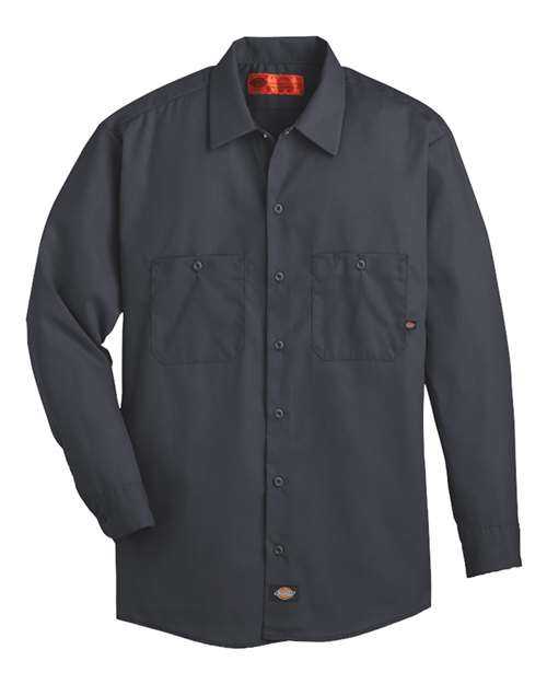 Dickies L535 Industrial Long Sleeve Work Shirt - Dark Charcoal - HIT a Double