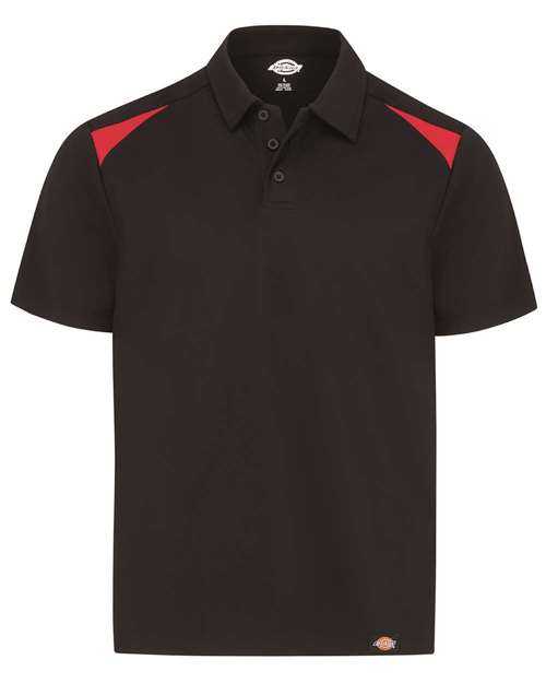 Dickies LS66 Team Performance Short Sleeve Work Shirt - Black English Red - HIT a Double