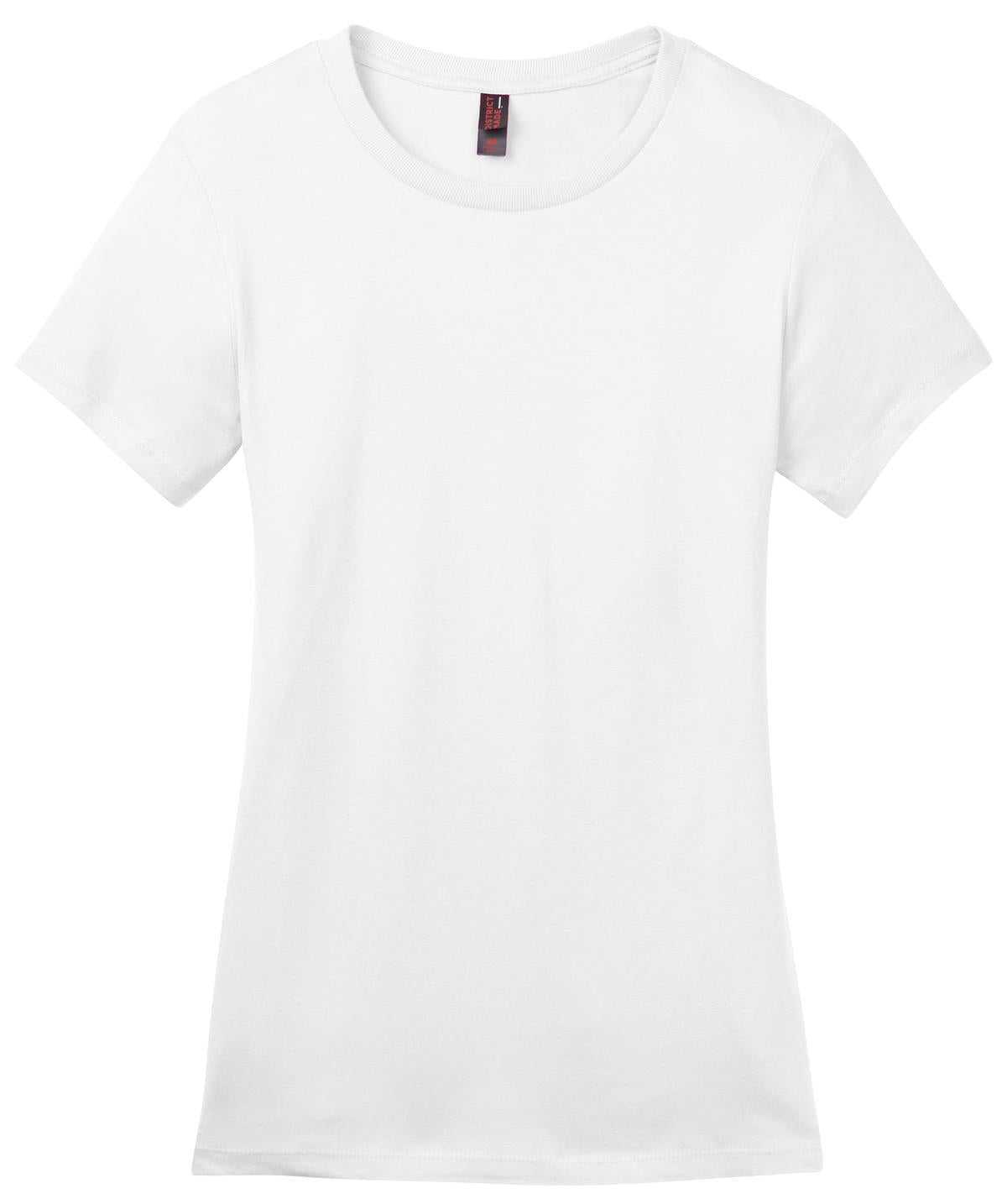 District DM104L Women&#39;s Perfect Weighttee - Bright White - HIT a Double - 5