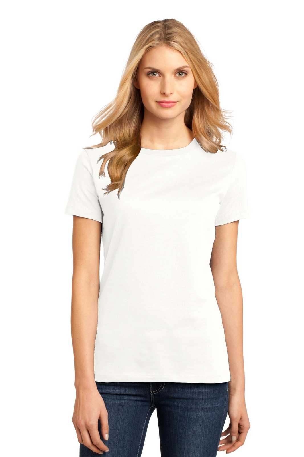 District DM104L Women's Perfect Weighttee - Bright White - HIT a Double - 1