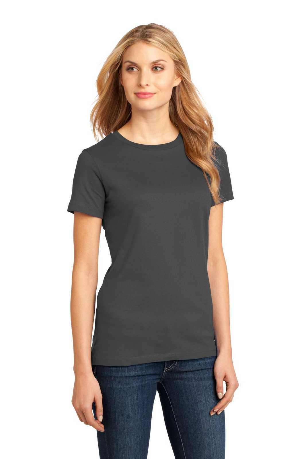 District DM104L Women&#39;s Perfect Weighttee - Charcoal - HIT a Double - 4