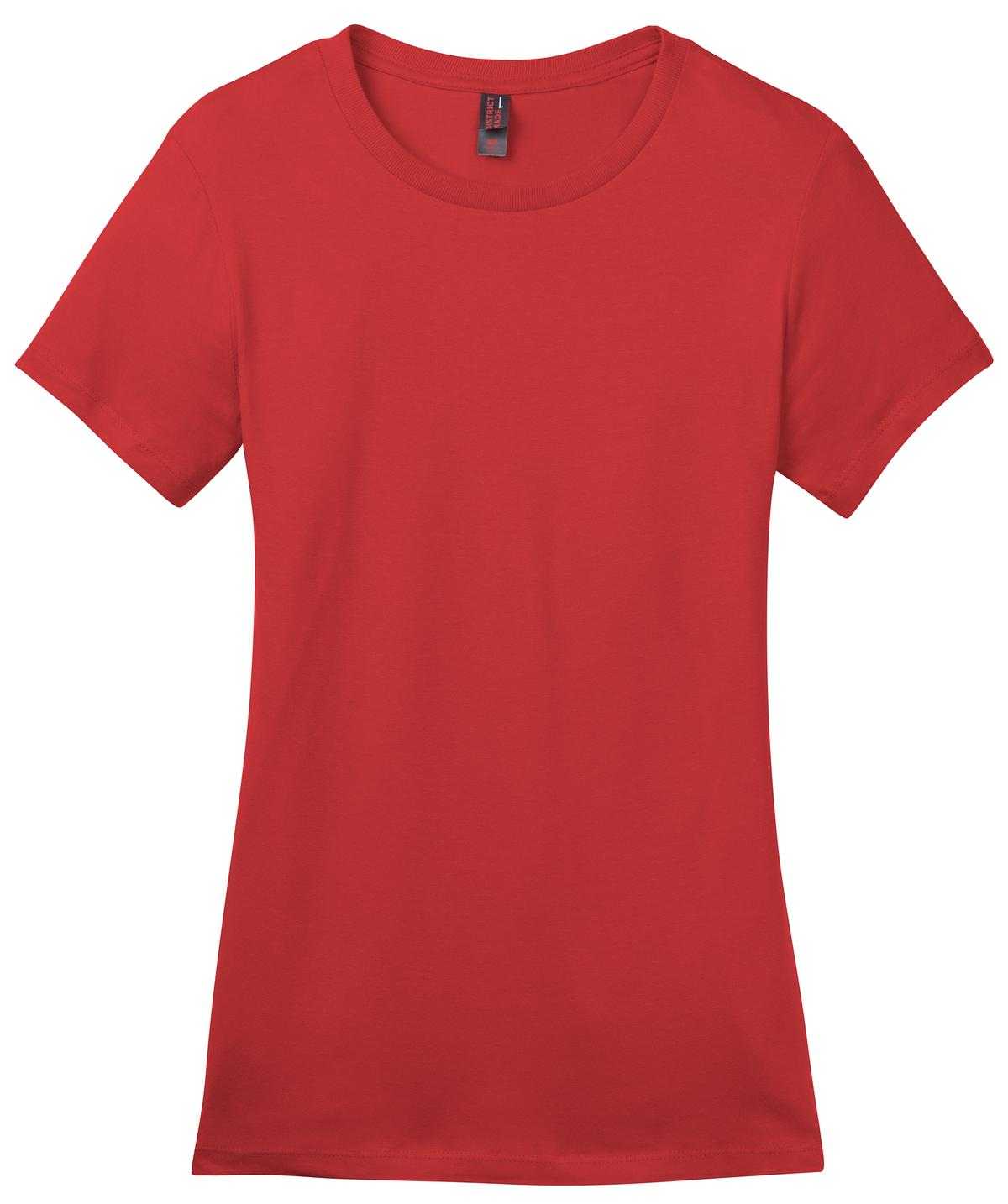 District DM104L Women&#39;s Perfect Weighttee - Classic Red - HIT a Double - 5